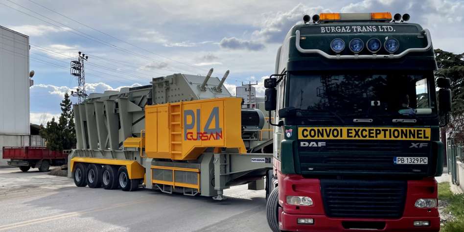 P14 MOBİL PRİMER KIRMA ÜNİTESİ BULGARİSTAN'A DOĞRU YOLA ÇIKIYOR.